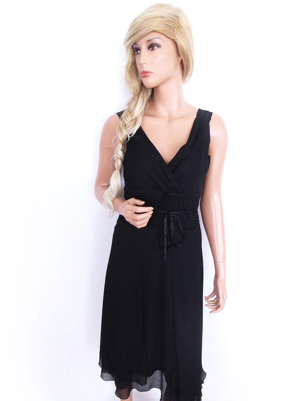 Esprit Rozmiar 36 Kolor Czarny W serek Sukienka Sheath Bezrękawnik Midi Esprit Rozmiar 36 Kolor Czarny W serek Sukienka Sheath Bezrękawnik Midi