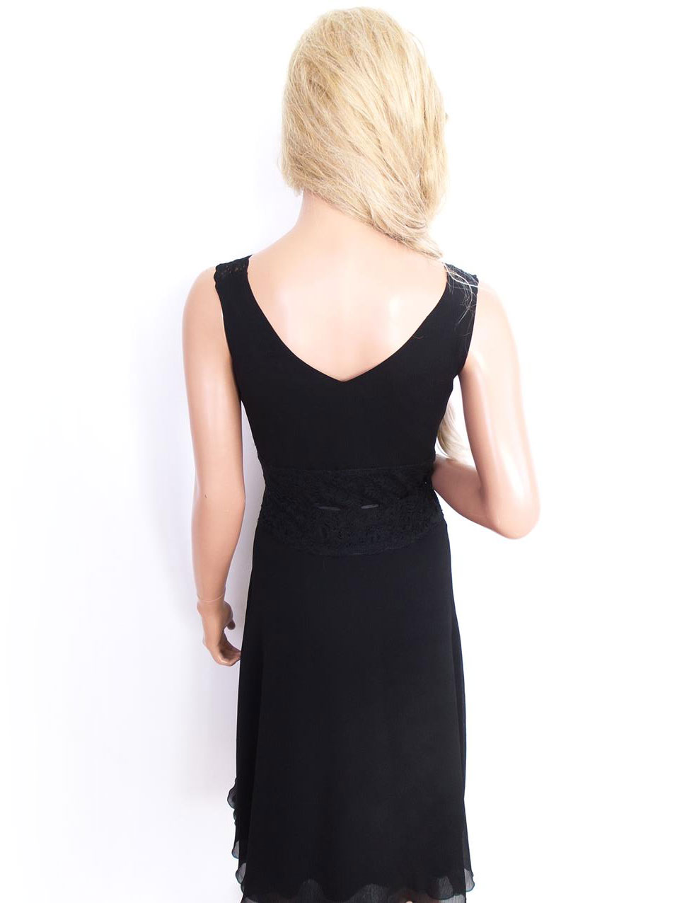 Esprit Rozmiar 36 Kolor Czarny W serek Sukienka Sheath Bezrękawnik Midi Esprit Rozmiar 36 Kolor Czarny W serek Sukienka Sheath Bezrękawnik Midi