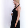 Dreams by isabell kristensen Rozmiar 36 Kolor Czarny Halter Sukienka Rozkloszowana Bezrękawnik Midi Materiał Bawełna