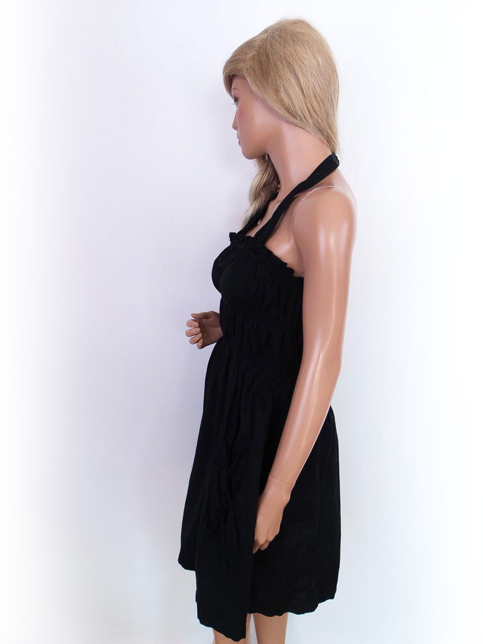 Dreams by isabell kristensen Rozmiar 36 Kolor Czarny Halter Sukienka Rozkloszowana Bezrękawnik Midi Materiał Bawełna Dreams by isabell kristensen Rozmiar 36 Kolor Czarny Halter Sukienka Rozkloszowana Bezrękawnik Midi Materiał Bawełna