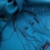 Benetton Rozmiar 11-12 lat Kolor Turkusowy Crew Neck Bluzka Rękaw 3/4