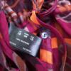Planet Rozmiar 44 Kolor Purpurowy Split Crew Neck Tunika Zapinana Bluzka Długi rękaw Materiał Jedwab