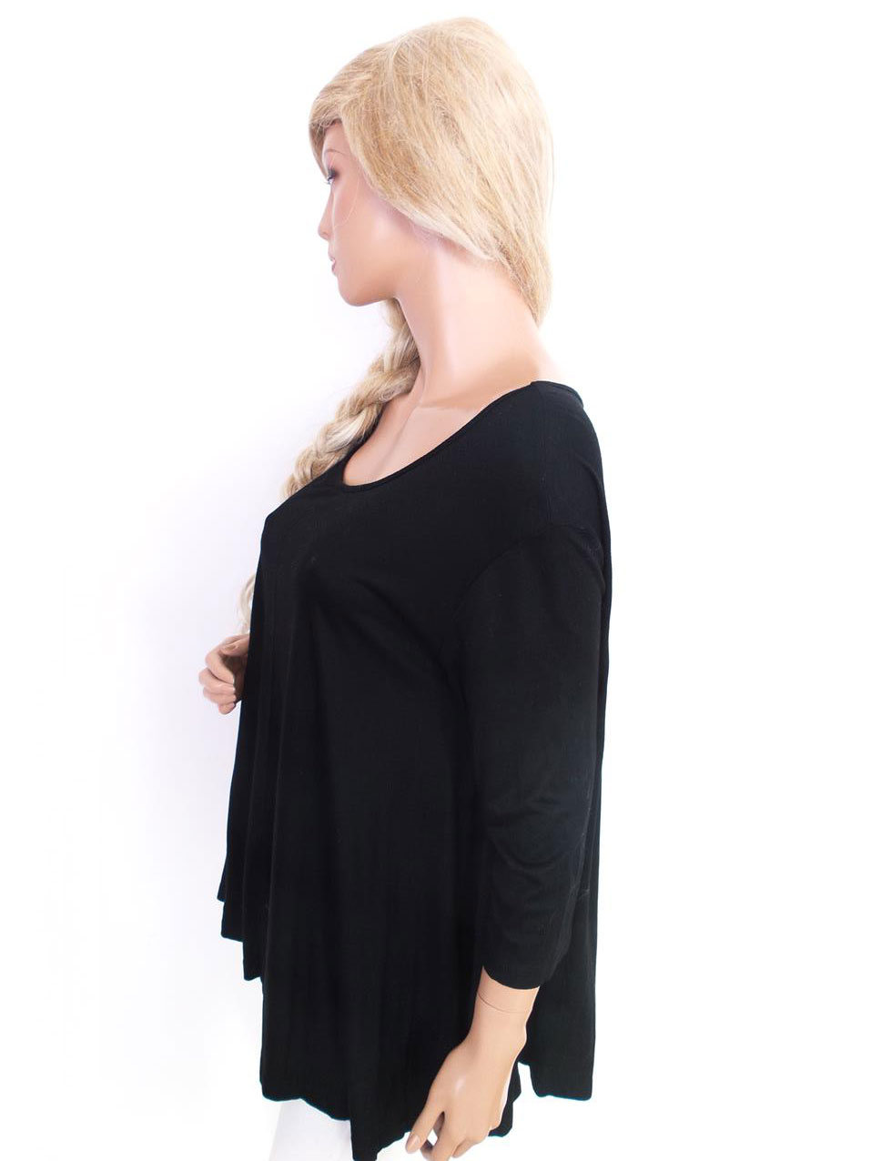 Vero moda Rozmiar L Kolor Czarny W łódkę Tunika Bluzka Rękaw 3/4 Materiał Wiskoza Vero moda Rozmiar L Kolor Czarny W łódkę Tunika Bluzka Rękaw 3/4 Materiał Wiskoza