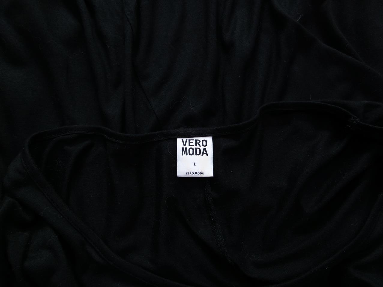 Vero moda Rozmiar L Kolor Czarny W łódkę Tunika Bluzka Rękaw 3/4 Materiał Wiskoza Vero moda Rozmiar L Kolor Czarny W łódkę Tunika Bluzka Rękaw 3/4 Materiał Wiskoza