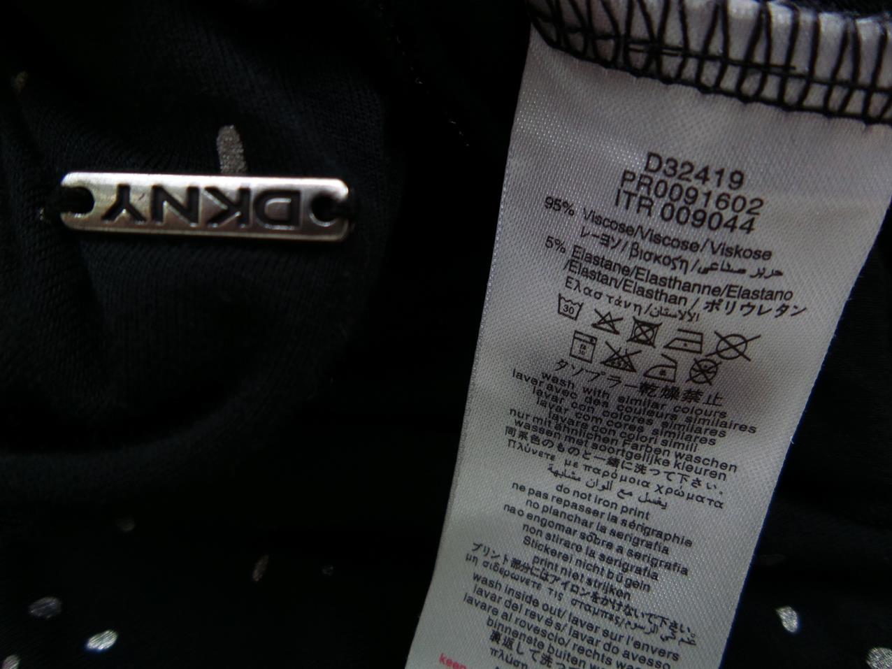 Dkny Rozmiar 10 (38) Kolor Czarny Okrągły dekolt Tunika Bluzka Długi rękaw Materiał Wiskoza Dkny Rozmiar 10 (38) Kolor Czarny Okrągły dekolt Tunika Bluzka Długi rękaw Materiał Wiskoza