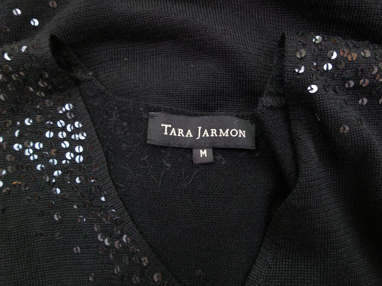 Tara Jarmon Rozmiar M Kolor Czarny W serek Kamizelka Bezrękawnik Materiał Wiskoza