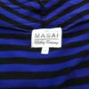 The Masai Rozmiar M Kolor Czarny Pasy Głęboki Serek Tunika Bluzka Długi rękaw Materiał Wiskoza