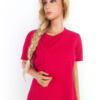 CARLA DU NORD Rozmiar XL Kolor Czerwony Crew Neck T-Shirt Krótki rękaw Materiał Bawełna