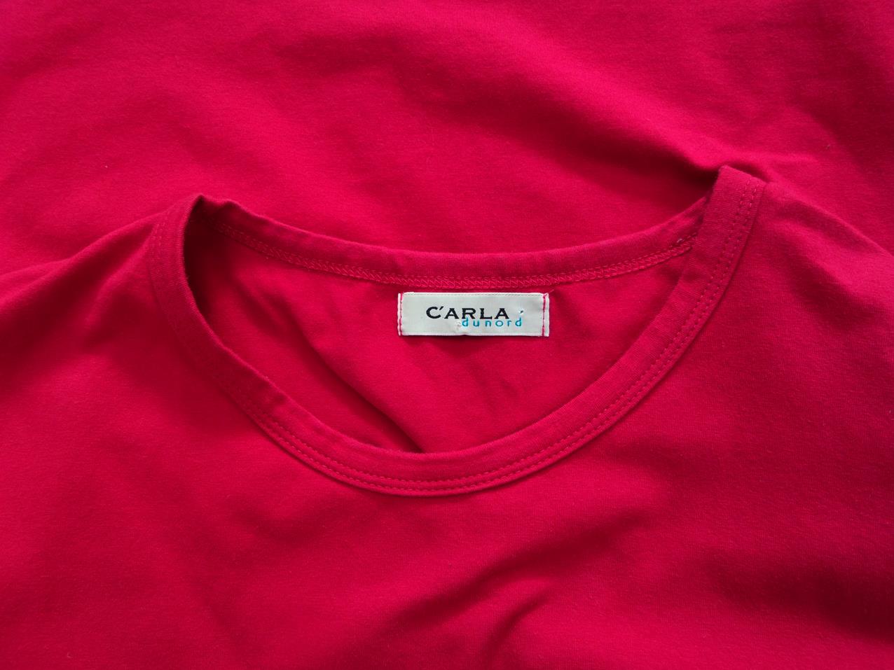 20170622_134354.jpg CARLA DU NORD Rozmiar XL Kolor Czerwony Crew Neck T-Shirt Krótki rękaw Materiał Bawełna