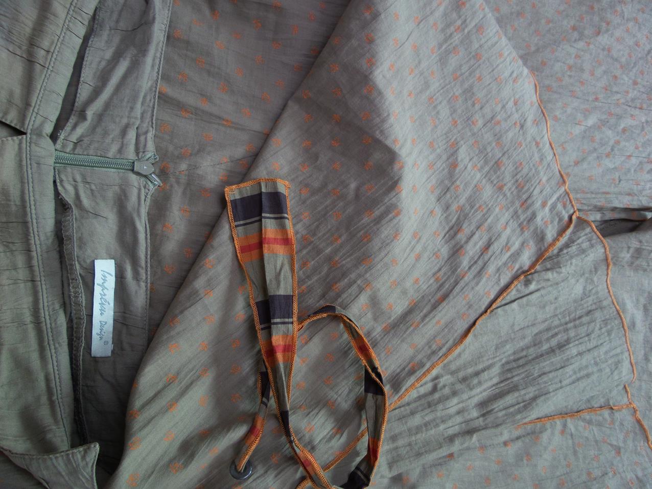 20170622_161922.jpg INSPERIA Rozmiar 42 Kolor Beżowy A-Line Spódnica Midi Materiał Bawełna