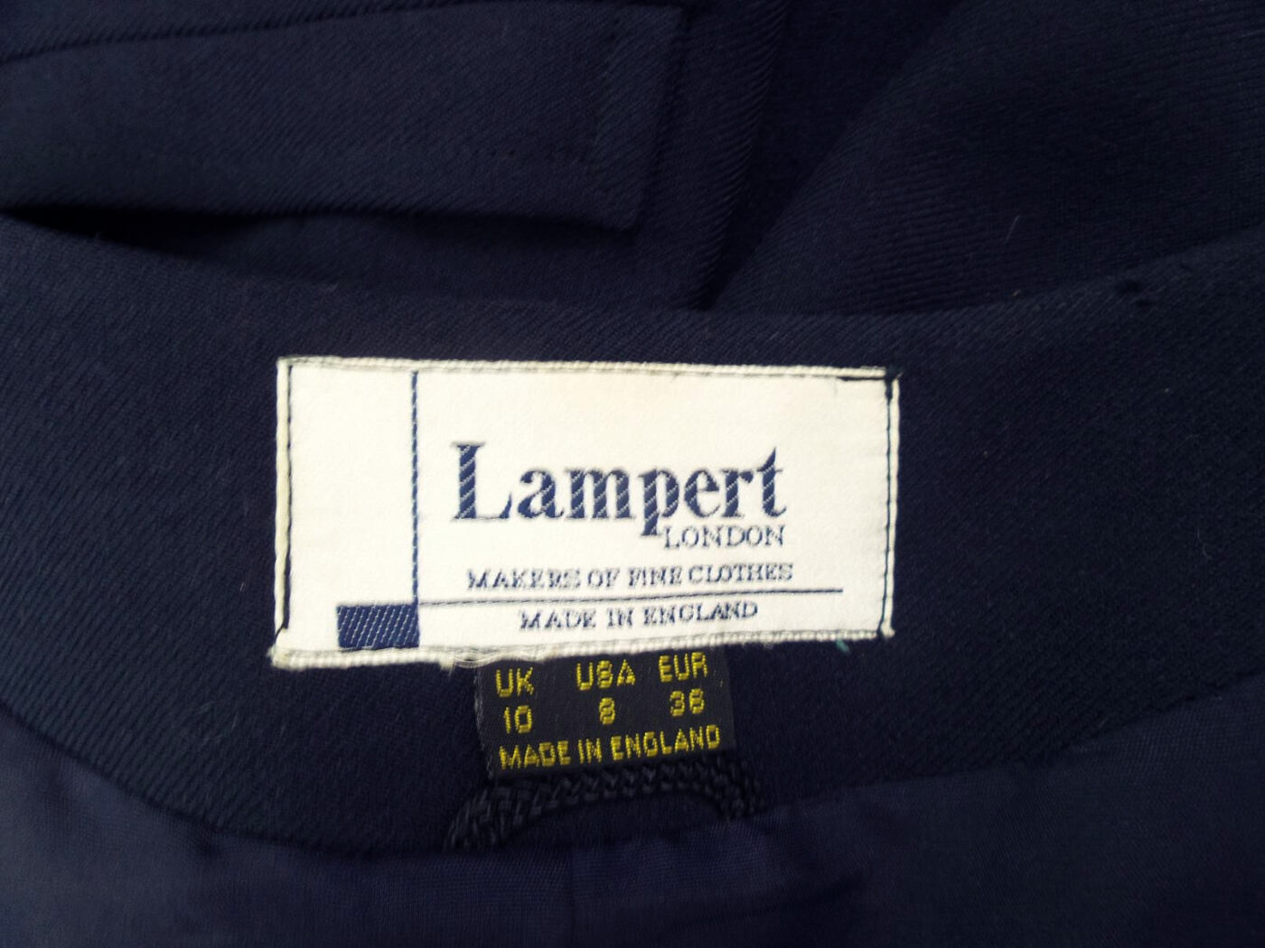 Lampert London Rozmiar 36 Kolor Granatowy Split Crew Neck Żakiet Otwarty Długi rękaw