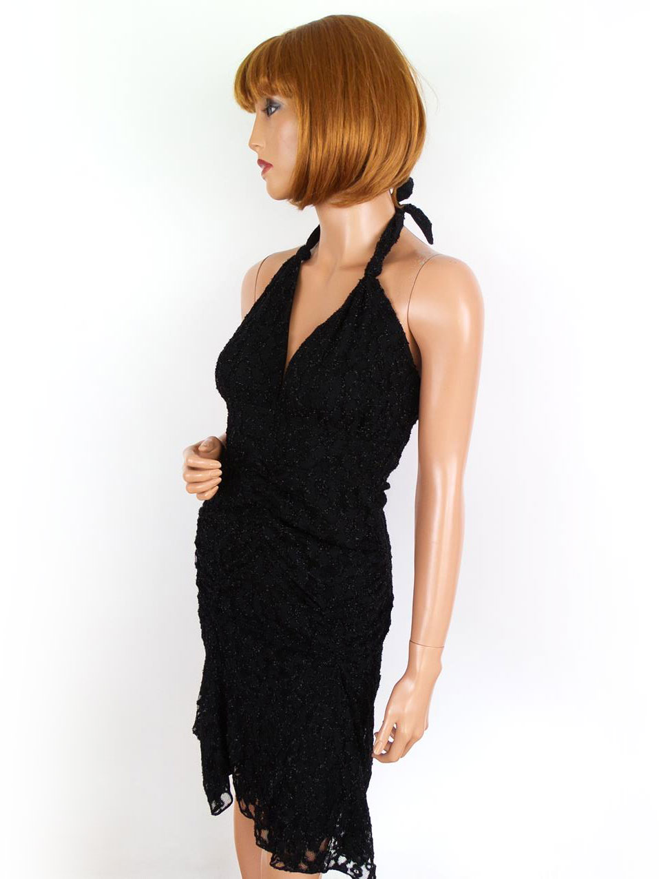 Ayanapa Rozmiar M/L Kolor Czarny Halter Suknia Balowa Sukienka Wieczorowa Bezrękawnik Do Kolan Ayanapa Rozmiar M/L Kolor Czarny Halter Suknia Balowa Sukienka Wieczorowa Bezrękawnik Do Kolan