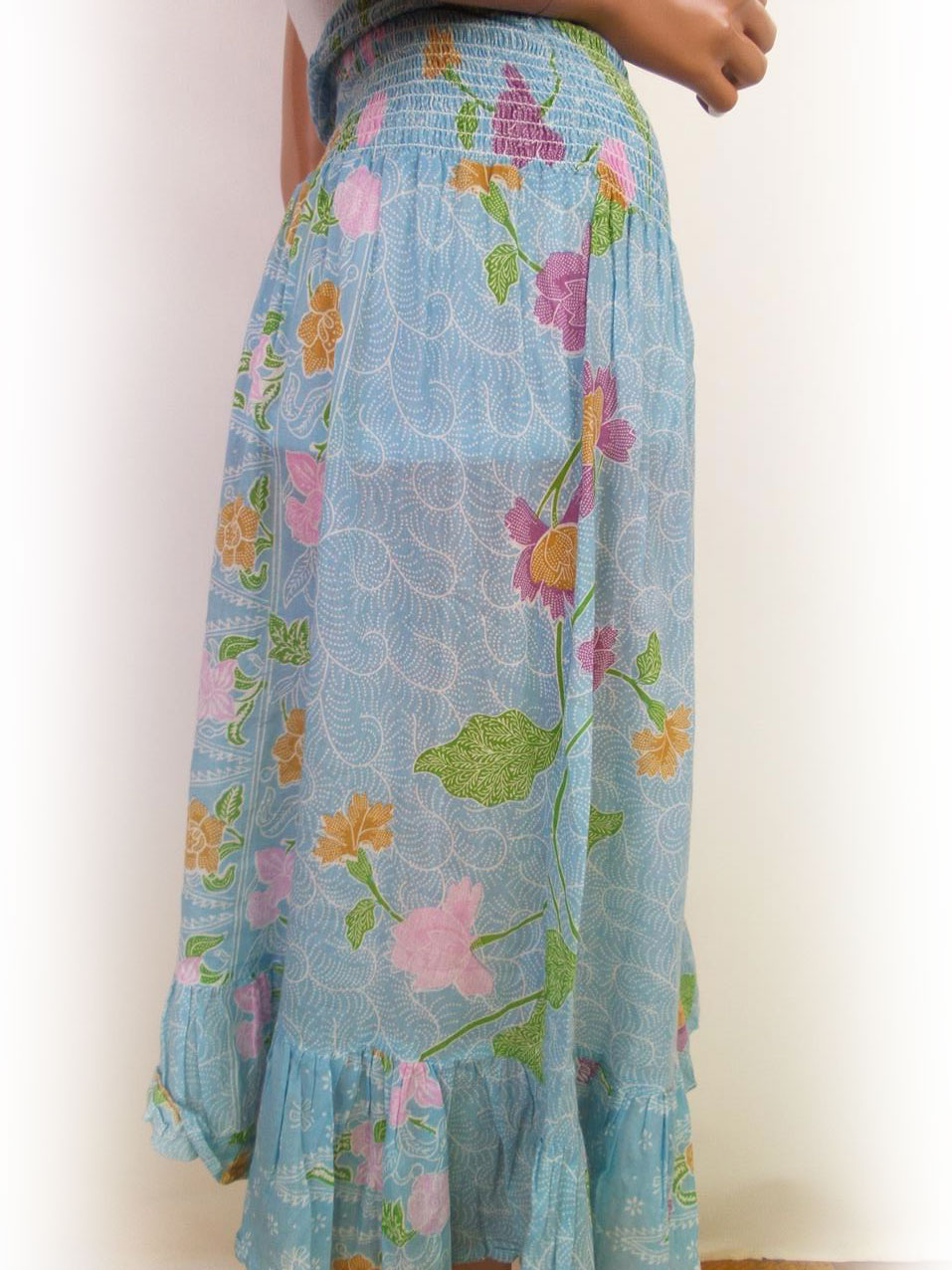 20170704_144345.jpg Topshop Rozmiar S Kolor Niebieski A-Line Spódnica Midi