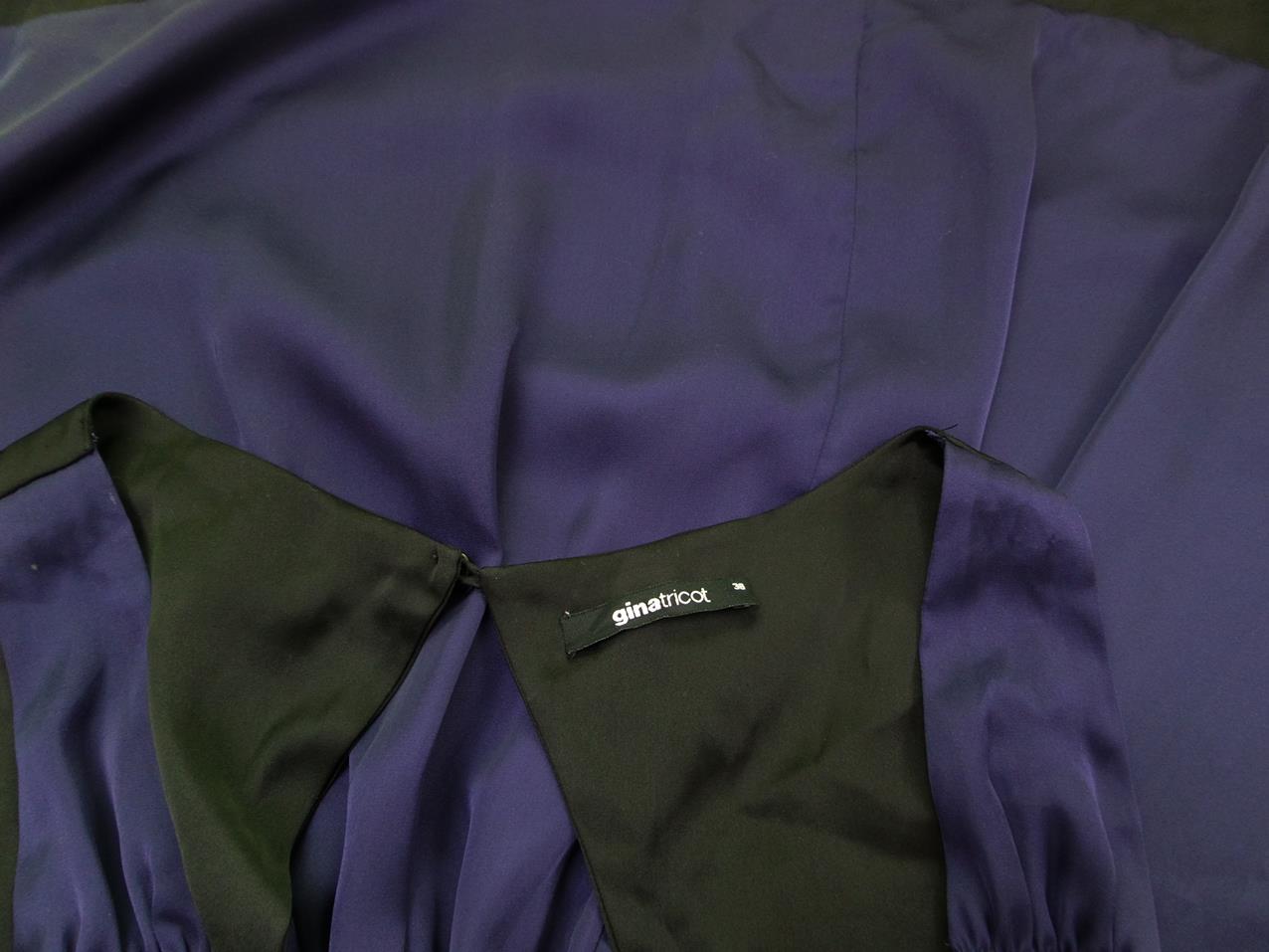 Gina Tricot Rozmiar 38 Kolor Fioletowy W serek Suknia Balowa Sukienka Wieczorowa Bezrękawnik Do Kolan