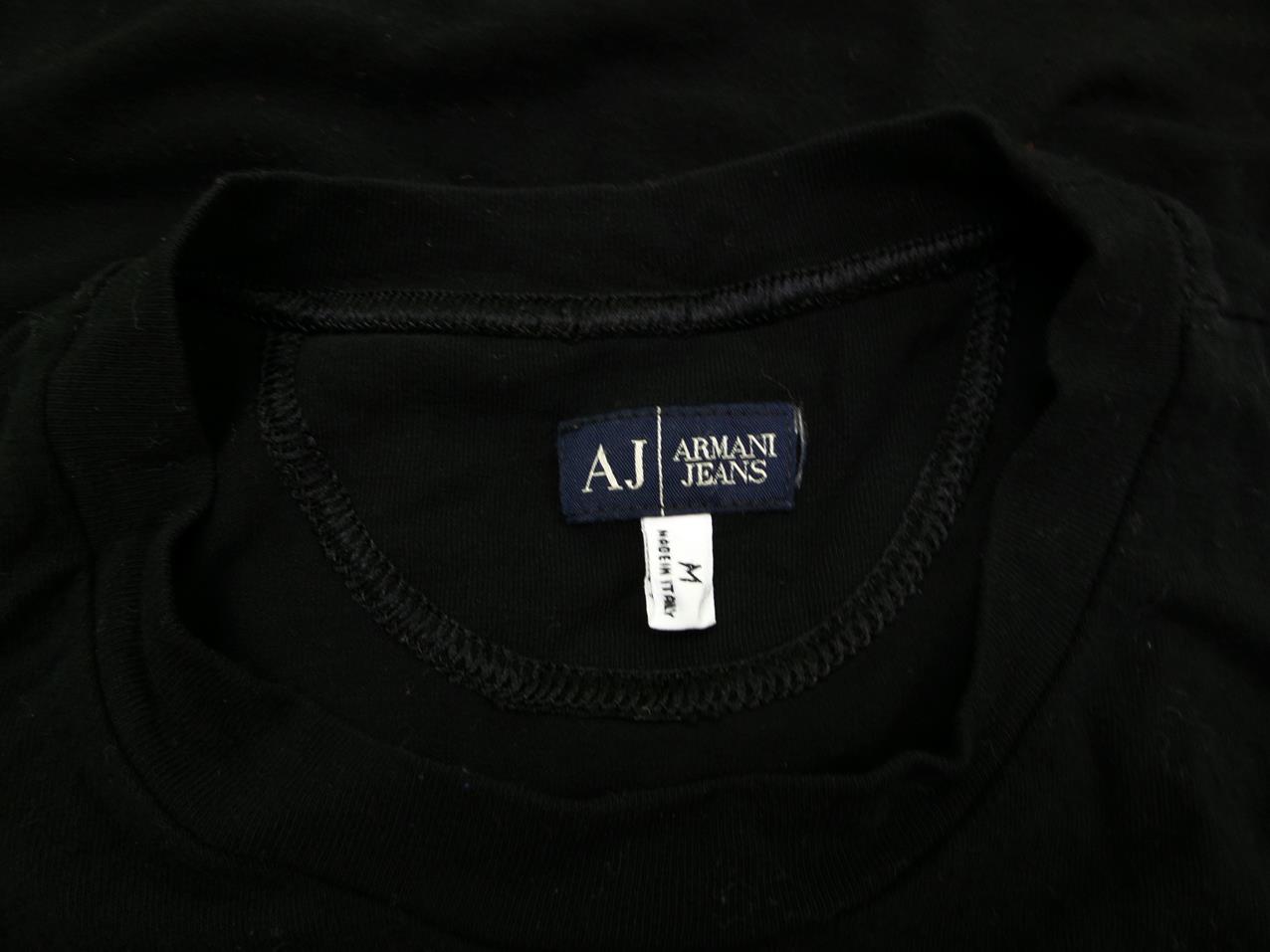 AJ ARMANI JEANS Rozmiar M Kolor Czarny Crew Neck Tunika Bluzka Krótki rękaw Materiał Wiskoza AJ ARMANI JEANS Rozmiar M Kolor Czarny Crew Neck Tunika Bluzka Krótki rękaw Materiał Wiskoza