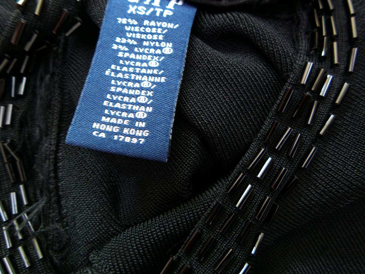 20170706_130016.jpg Gap Rozmiar XS Kolor Czarny Crew Neck Bluzka Bezrękawnik Materiał Rayon