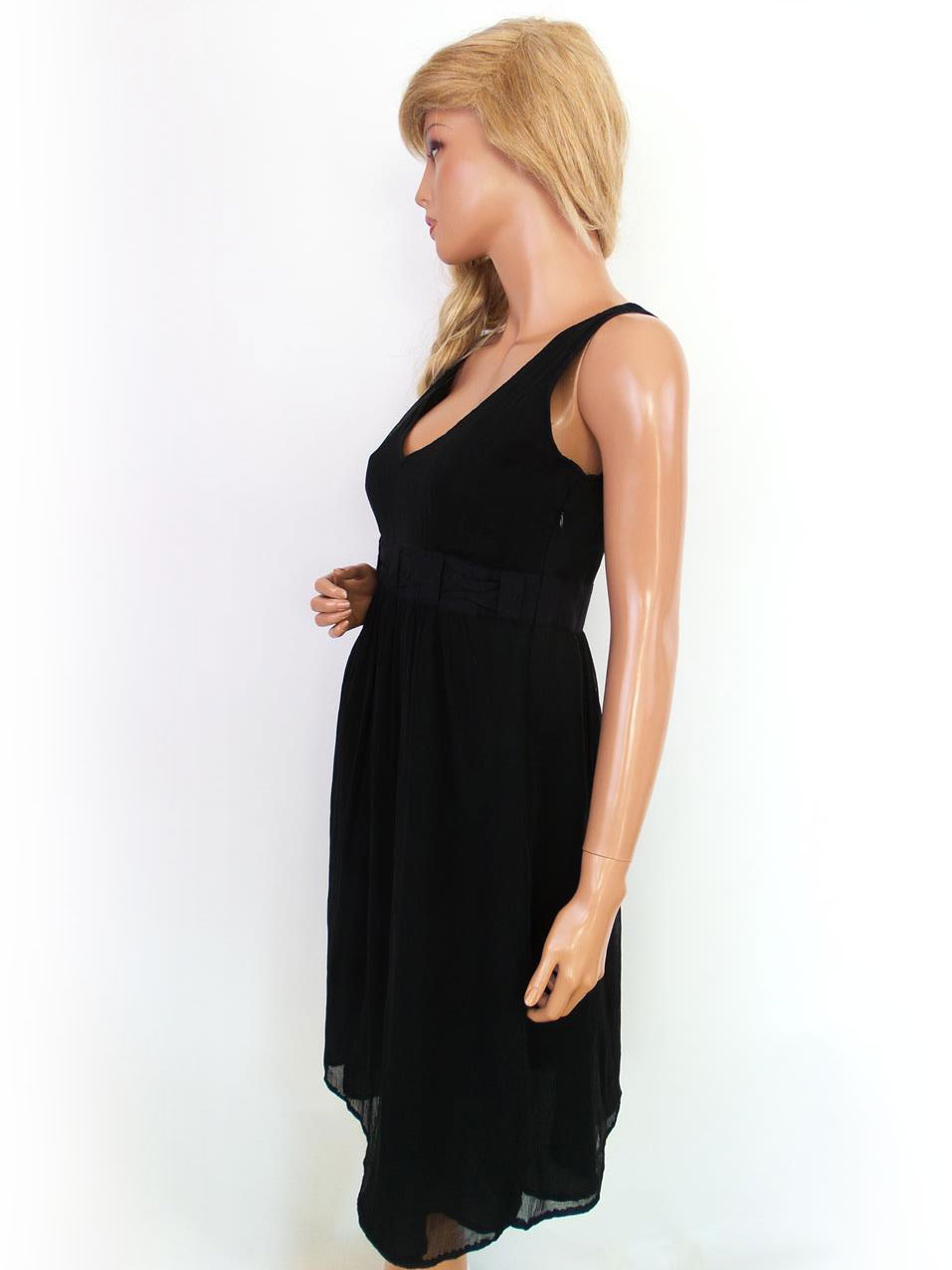 Phobia Rozmiar 36 Kolor Czarny W serek Sukienka Sheath Bezrękawnik Midi Materiał Wiskoza Phobia Rozmiar 36 Kolor Czarny W serek Sukienka Sheath Bezrękawnik Midi Materiał Wiskoza