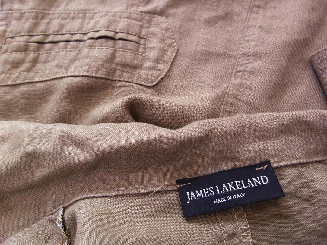 20170710_143847.jpg JAMES LAKELAND Rozmiar 44 Kolor Brązowy Kołnierz Żakiet z zapięciem Rękaw 3/4 Materiał Len