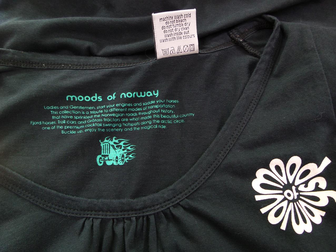 Moods of Norway Rozmiar S Kolor Czarny W łódkę Tunika Bluzka Krótki rękaw Materiał Bawełna