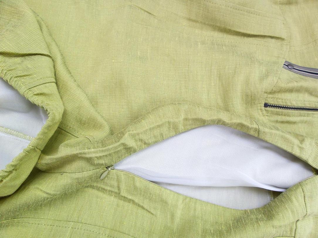 Wearhouse Rozmiar M Kolor Limonkowa Zieleń Okrągły dekolt Sukienka Ołówkowa Bezrękawnik Do Kolan