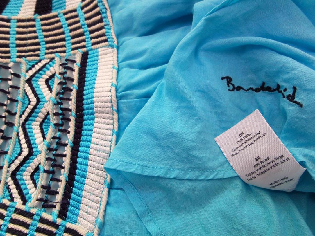 BONDELID Rozmiar S Kolor Niebieski Kwadratowy dekolt Tunika Bluzka Bezrękawnik Materiał Bawełna BONDELID Rozmiar S Kolor Niebieski Kwadratowy dekolt Tunika Bluzka Bezrękawnik Materiał Bawełna