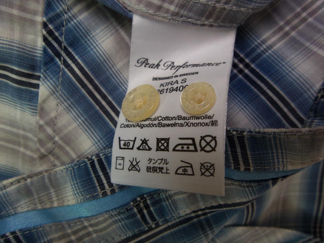 Peak performance Rozmiar XS Kolor Niebieski Krata Okrągły dekolt Tunika Popover Bluzka Długi rękaw Materiał Bawełna Peak performance Rozmiar XS Kolor Niebieski Krata Okrągły dekolt Tunika Popover Bluzka Długi rękaw Materiał Bawełna