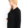 Hunkydory Rozmiar S Kolor Czarny Crew Neck Tunika Bluzka Długi rękaw Materiał Bawełna