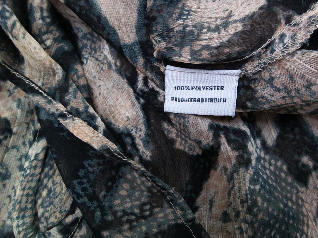 ALICE BIZOUS Rozmiar M Kolor Beżowy Panterka Okrągły dekolt Tunika Bluzka Rękaw 3/4