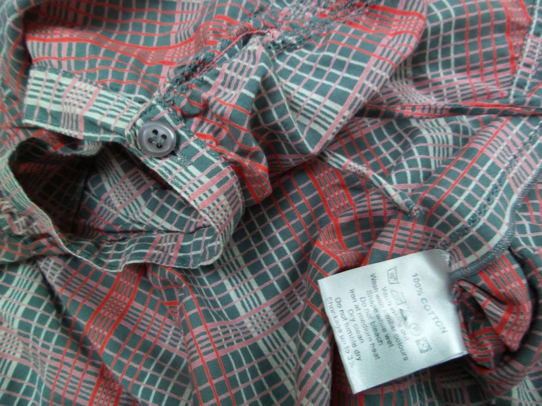 20170725_143131.jpg BZR Rozmiar 36 Kolor Szary Romby Keyhole Crew Neck Bluzka Krótki rękaw Materiał Bawełna
