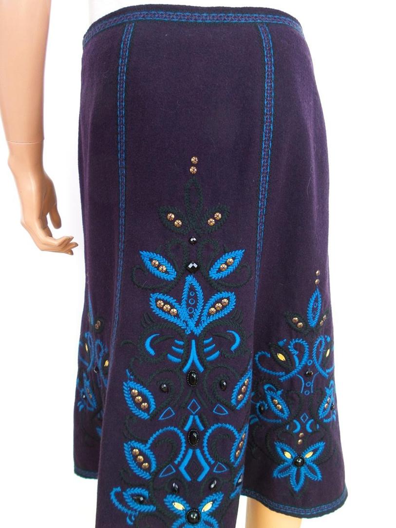 Monsoon Rozmiar 40 Kolor Fioletowy A-Line Spódnica Midi