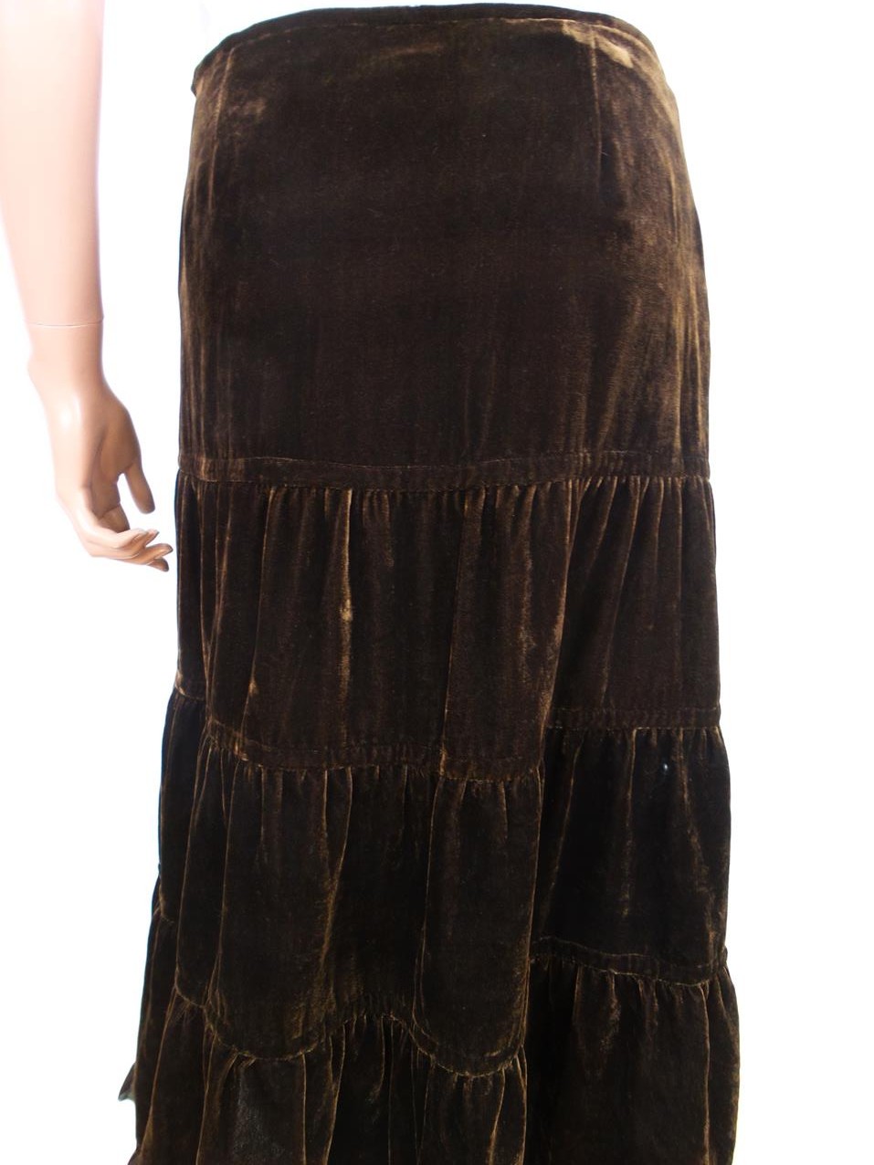 20170802_155736.jpg Anne Carson Rozmiar 6 Kolor Brązowy Spódnica Maxi Długa Materiał Rayon