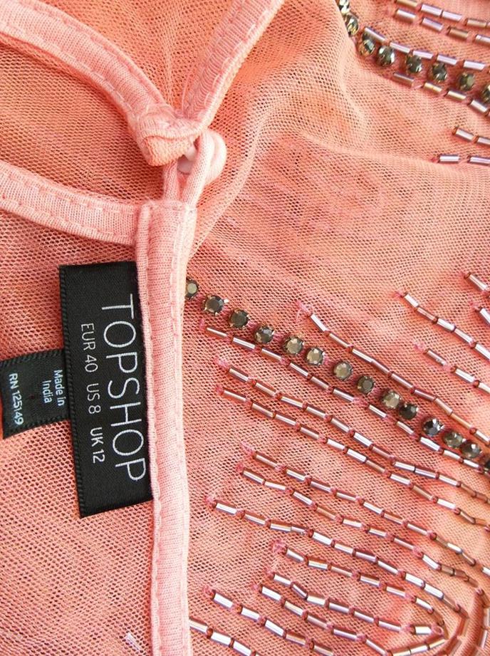 20170808_141720.jpg Topshop Rozmiar 40 Kolor Pudrowy Róż Okrągły dekolt Bluzka Bezrękawnik
