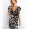 Star by Julienmacdonald Rozmiar 10 (38) Kolor Czarny W serek Sukienka Bodycon Krótki rękaw Midi Materiał Wiskoza
