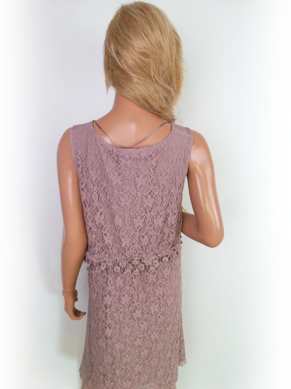 Cream Rozmiar XL Kolor Pudrowy Róż Dekolt U Sukienka Blouson Bezrękawnik Midi Materiał Bawełna Cream Rozmiar XL Kolor Pudrowy Róż Dekolt U Sukienka Blouson Bezrękawnik Midi Materiał Bawełna