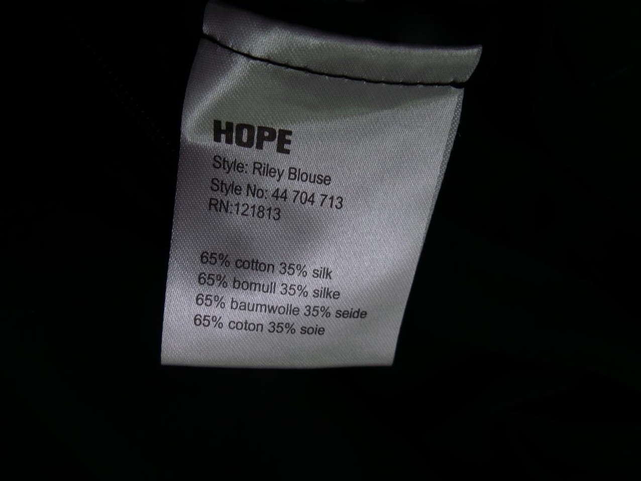 Hope Rozmiar 34 Kolor Czarny W serek Bluzka Bezrękawnik Materiał Bawełna