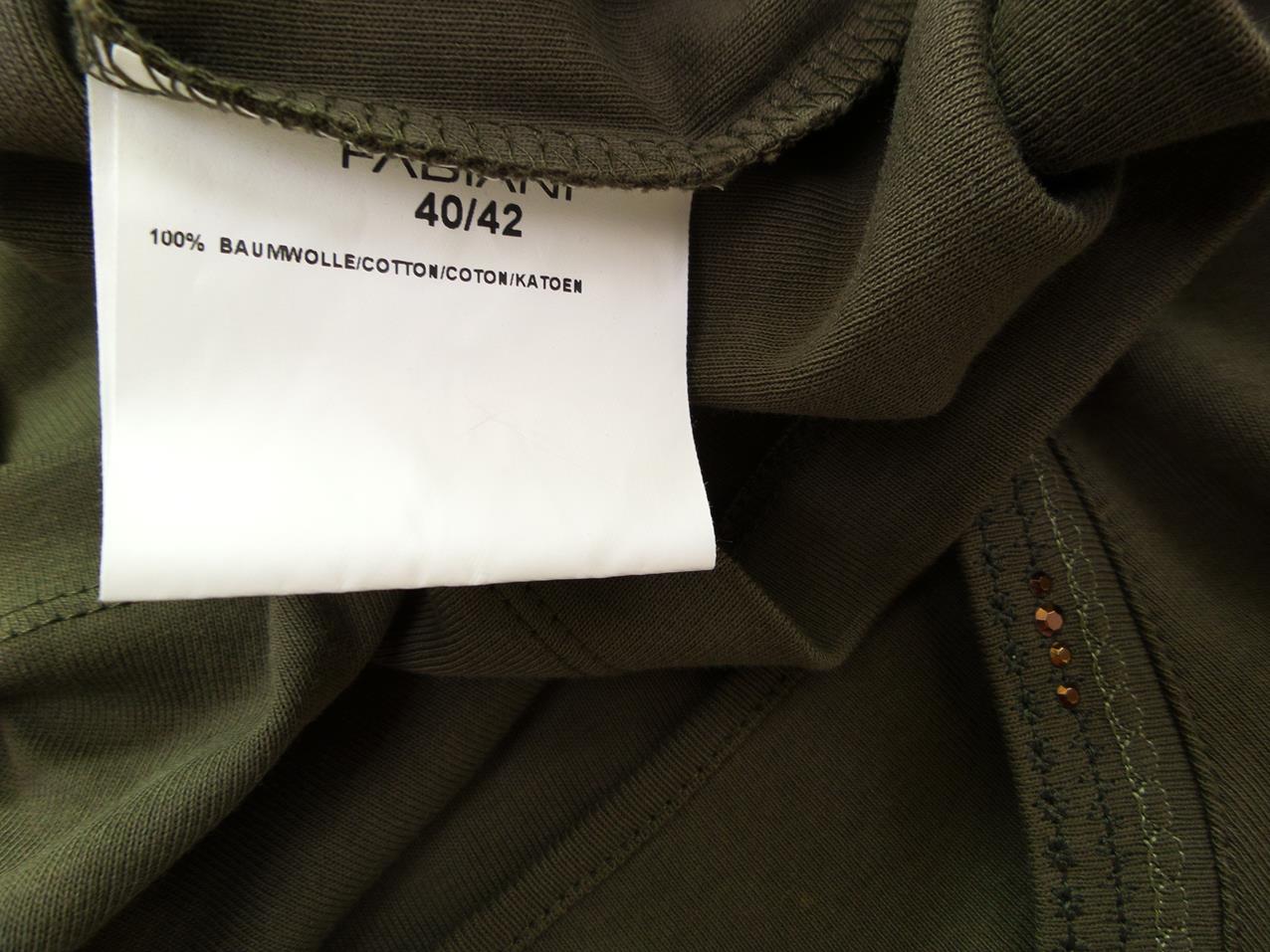 Fabiani Rozmiar M Kolor Zielony Kwadratowy dekolt Bluzka Krótki rękaw Materiał Bawełna Fabiani Rozmiar M Kolor Zielony Kwadratowy dekolt Bluzka Krótki rękaw Materiał Bawełna