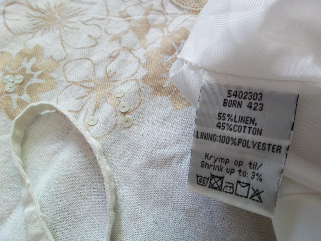 20170814_115003.jpg Ze - ze Rozmiar 36 Kolor Kremowy A-Line Spódnica Midi Materiał Len