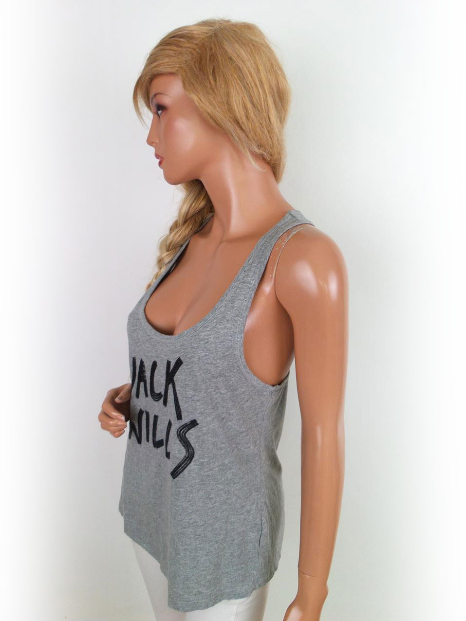 Jack Wills Rozmiar 10 (38) Kolor Szary Dekolt U Bluzka Bezrękawnik Materiał Bawełna Jack Wills Rozmiar 10 (38) Kolor Szary Dekolt U Bluzka Bezrękawnik Materiał Bawełna