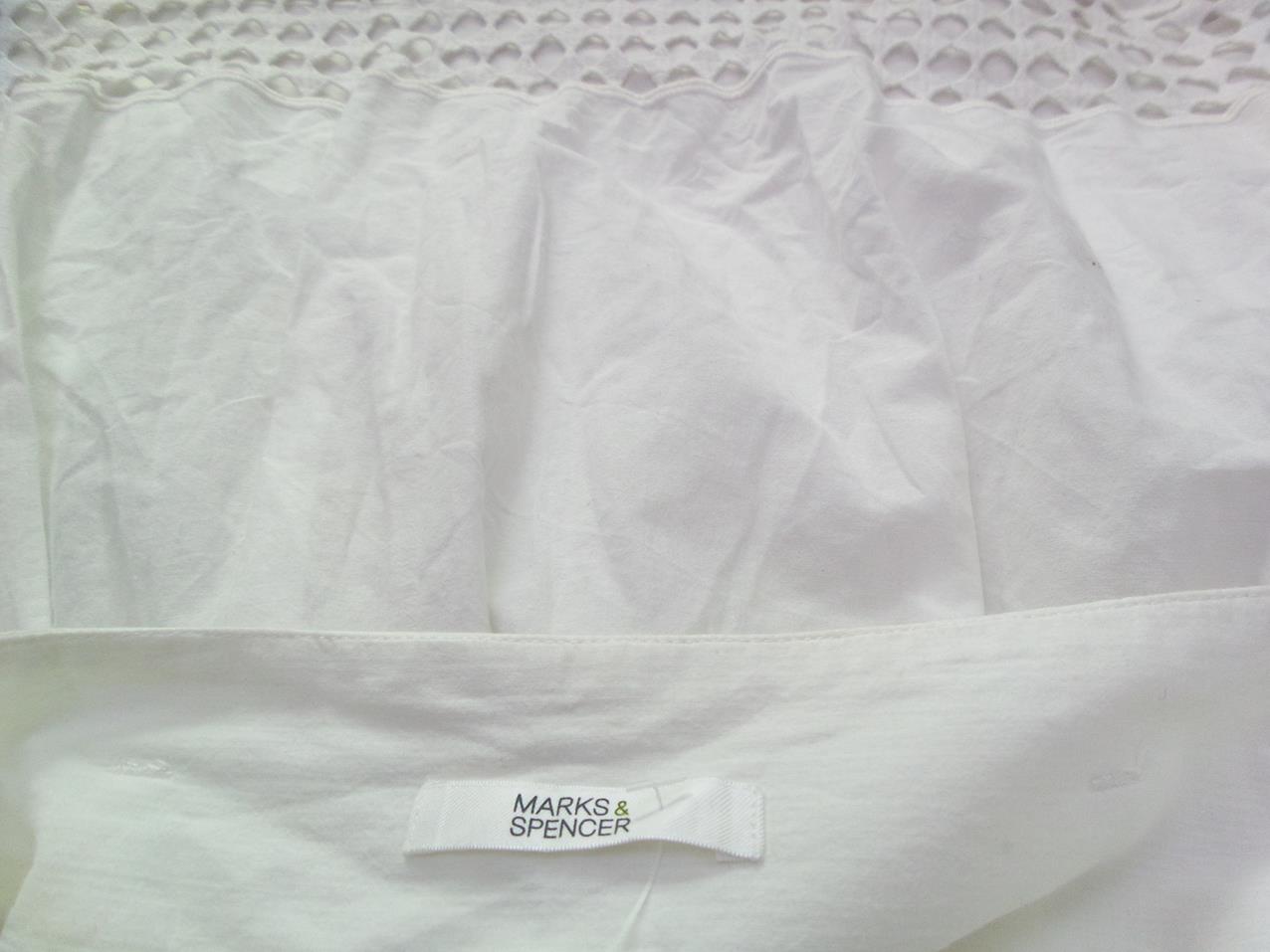 Rozmiar 10 (38) Kolor Biały A-Line Spódnica Midi Materiał Bawełna