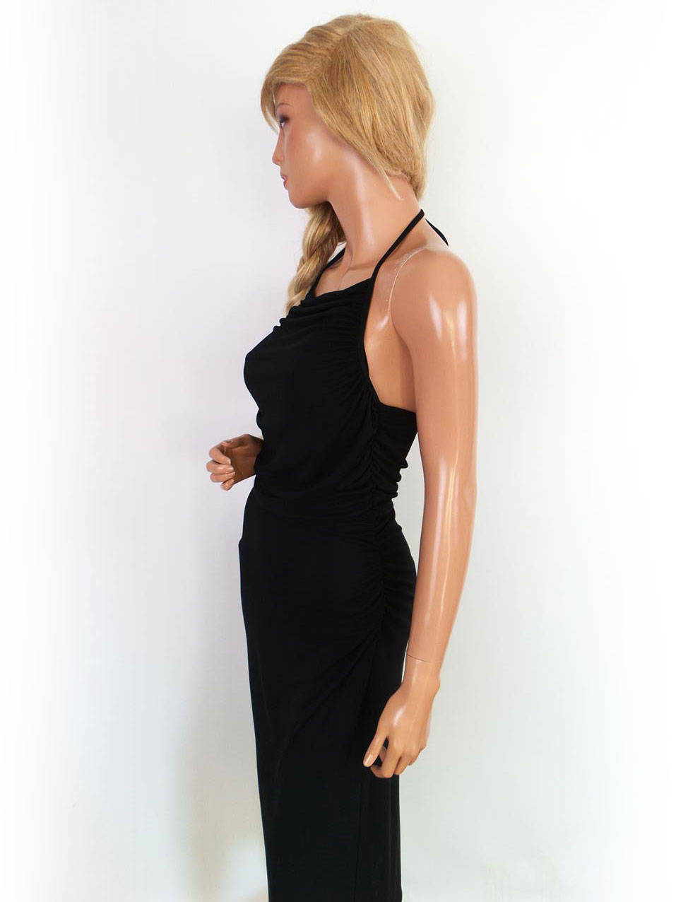 Gharani Strok Rozmiar 12 (40) Kolor Czarny Halter Sukienka Letnia Bezrękawnik Midi Gharani Strok Rozmiar 12 (40) Kolor Czarny Halter Sukienka Letnia Bezrękawnik Midi
