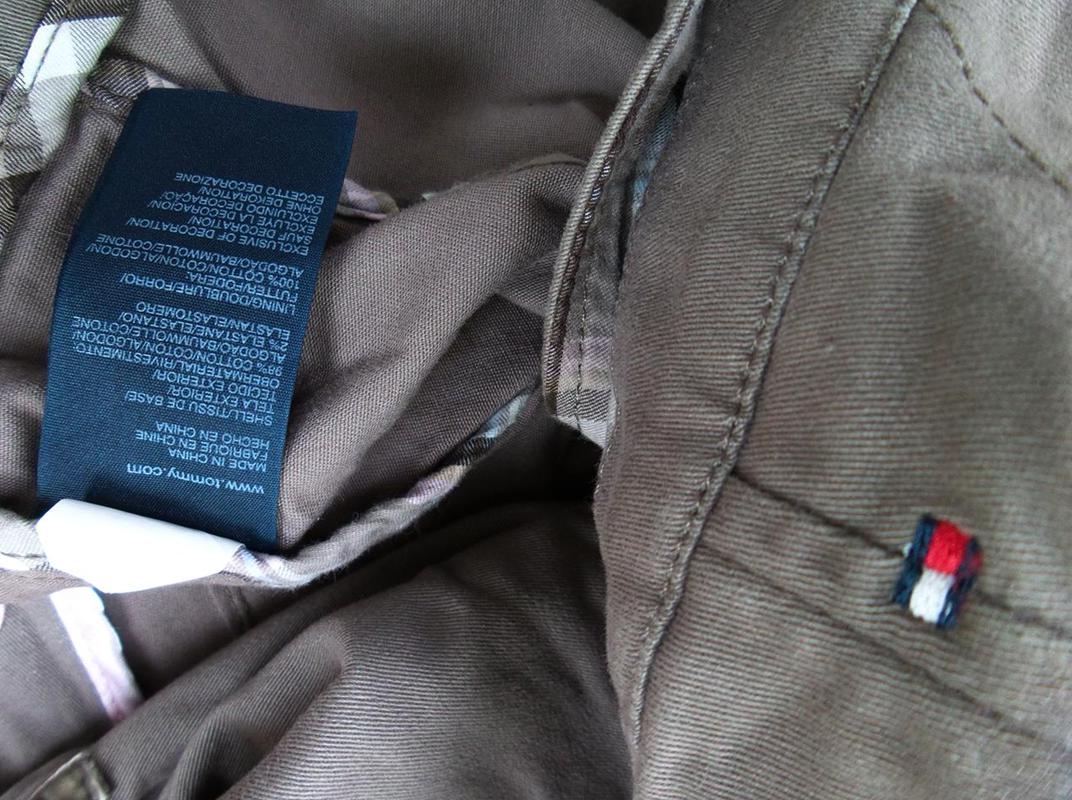 20170823_151503.jpg Tommy hilfiger Rozmiar S Kolor Brązowy Kołnierz Żakiet z zapięciem Długi rękaw Materiał Bawełna