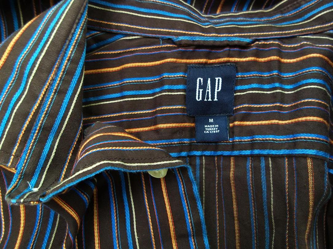 20170824_091823.jpg Gap Rozmiar M Kolor Brązowy Kołnierz Męska Koszula Casual Długi rękaw Materiał Bawełna