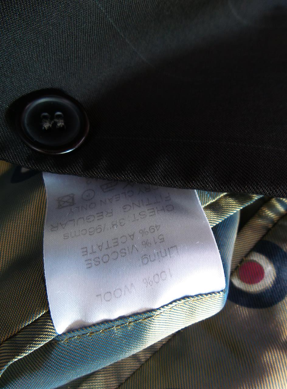 20170825_113134.jpg BEN SHERMAN Rozmiar 38 Kolor Czarny Męska Marynarka Długi rękaw Materiał Wełna