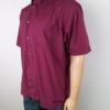 Ted Baker Endurance Rozmiar 5 Kolor Bordowy Kołnierz Męska Koszula Casual Krótki rękaw Materiał Bawełna