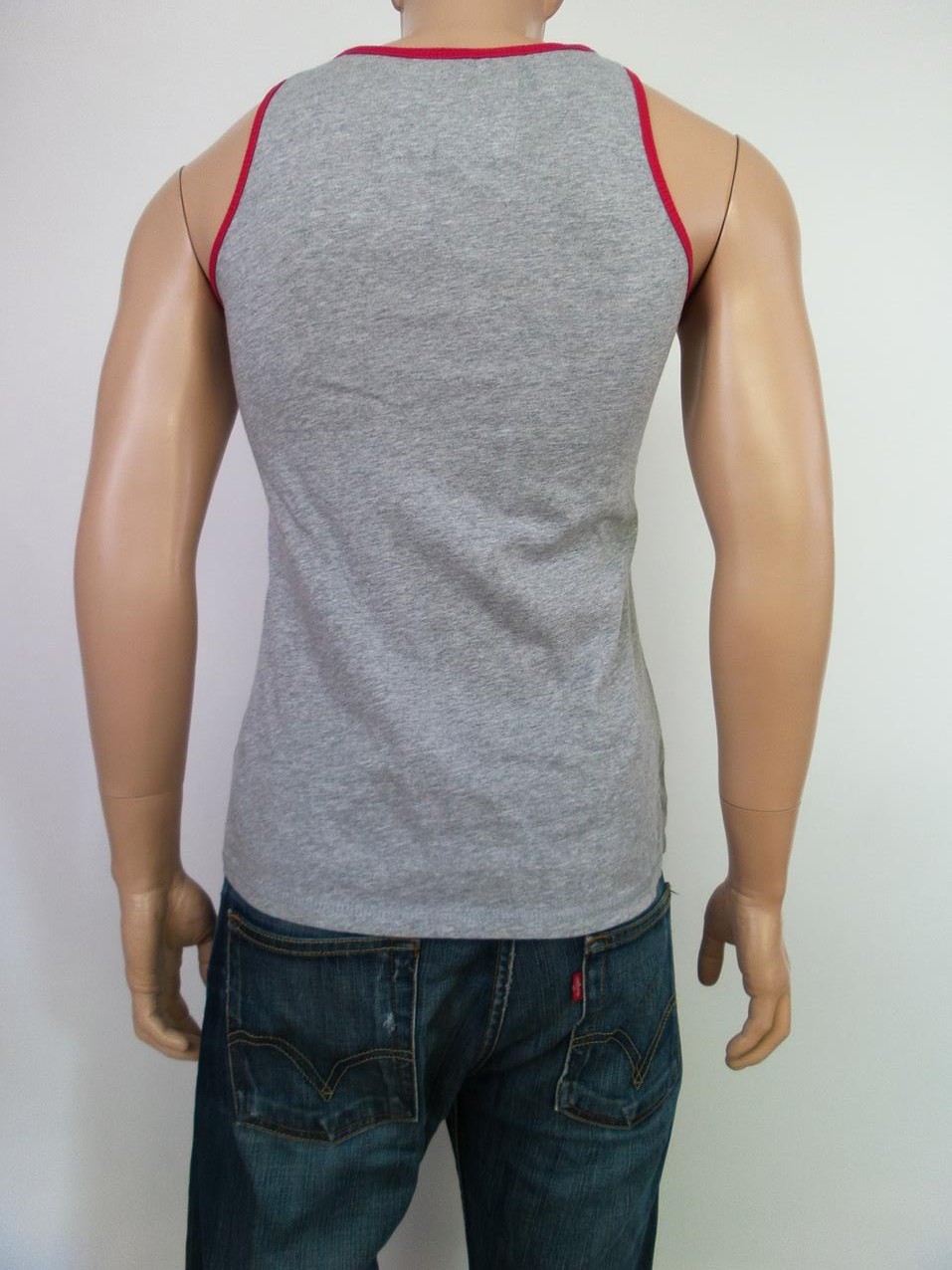 20170829_094614.jpg BONDELID Rozmiar S Kolor Szary Męski T-Shirt Bezrękawnik Materiał Bawełna