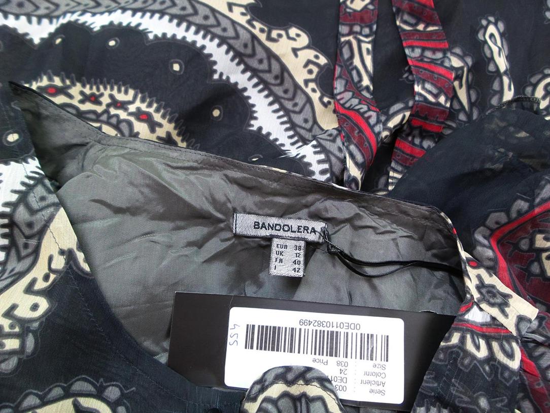 BANDOLERA Rozmiar 38 Kolor Szary Okrągły dekolt Sukienka Sheath Rękaw 3/4 Midi