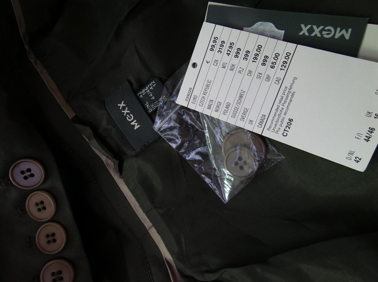 20170831_112815.jpg Mexx Rozmiar 42 Kolor Zielony Kołnierz Żakiet z zapięciem Długi rękaw Materiał Bawełna