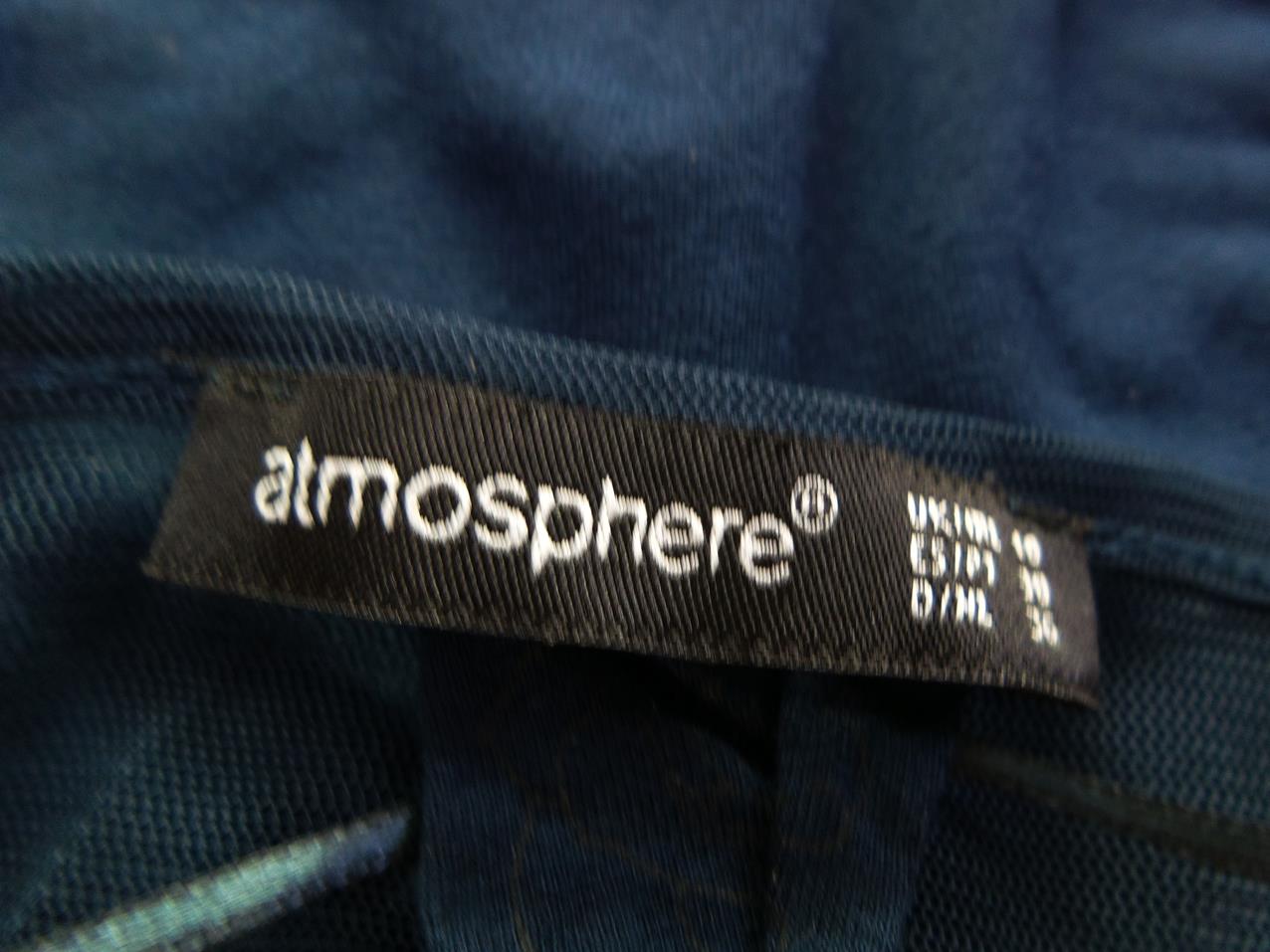 ATMOSPHERE Rozmiar 38 Kolor Granatowy Dekolt U Sukienka Mini Bezrękawnik Krótka Materiał Wiskoza ATMOSPHERE Rozmiar 38 Kolor Granatowy Dekolt U Sukienka Mini Bezrękawnik Krótka Materiał Wiskoza