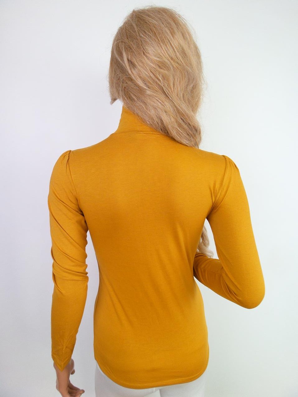 20170905_124929.jpg Mexx Rozmiar XS Kolor Żółty High Neck Sweter Długi rękaw Materiał Modal Cienka dzianina