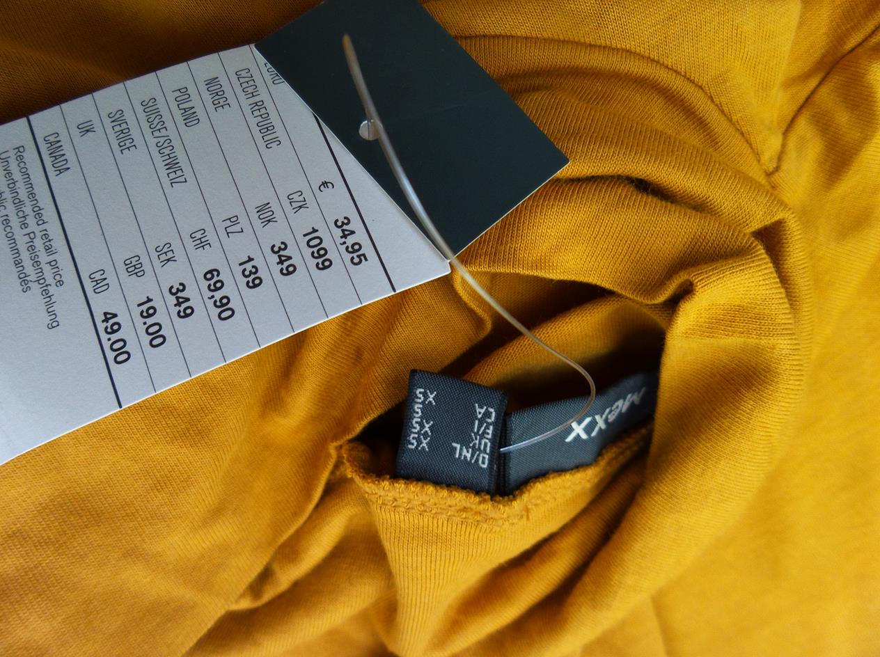 20170905_125020.jpg Mexx Rozmiar XS Kolor Żółty High Neck Sweter Długi rękaw Materiał Modal Cienka dzianina